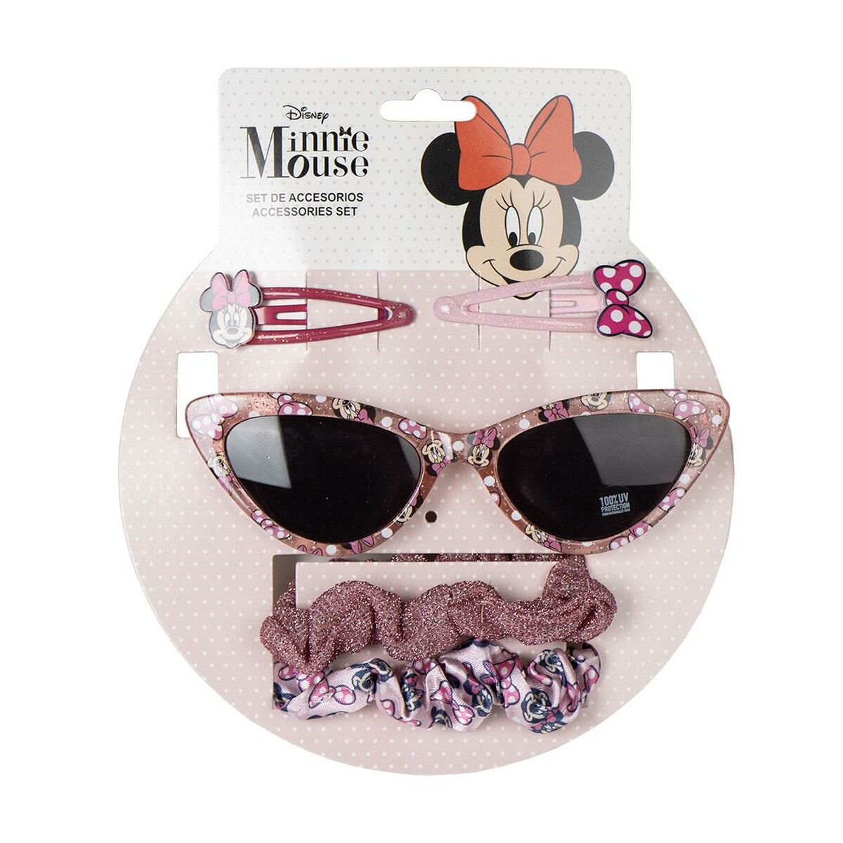 Sonnenbrille mit Accessoires Minnie Mouse