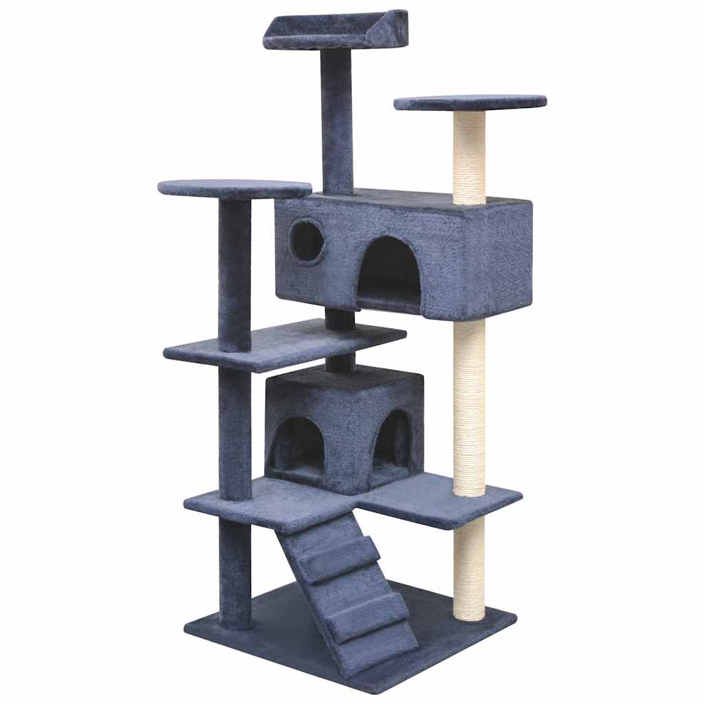 Katzen-Kratzbaum Sisal 125 cm Dunkelblau