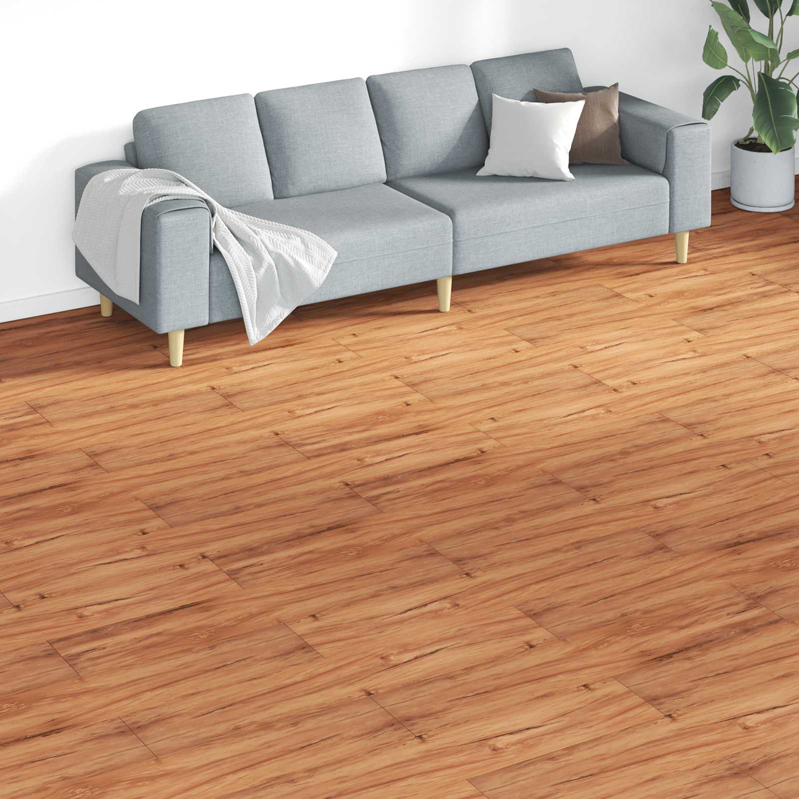 Bodenplanken Braun 5,26 m² 18 Stk. PVC