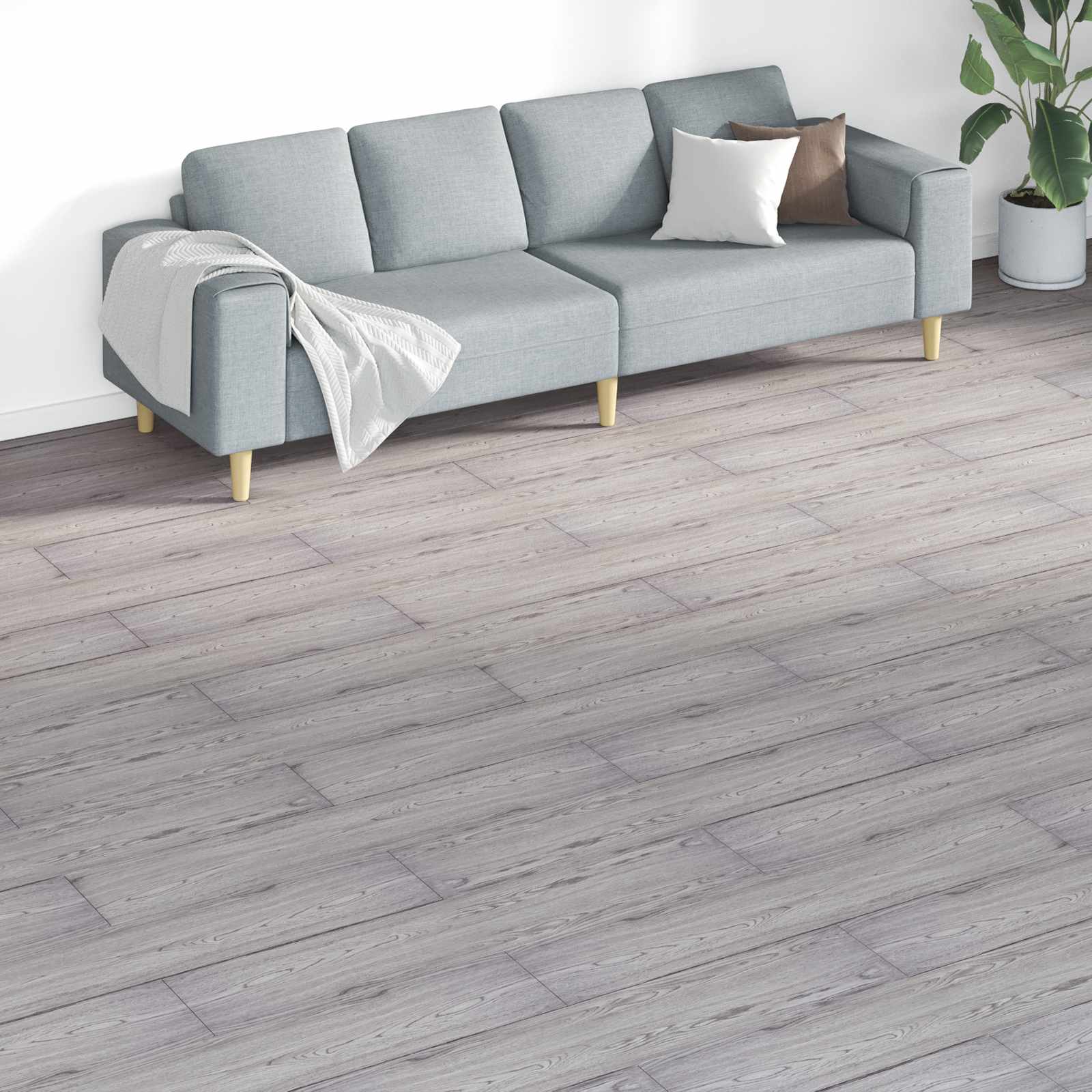 Bodenplanken Dunkelgrau 5,26 m² 18 Stk. PVC