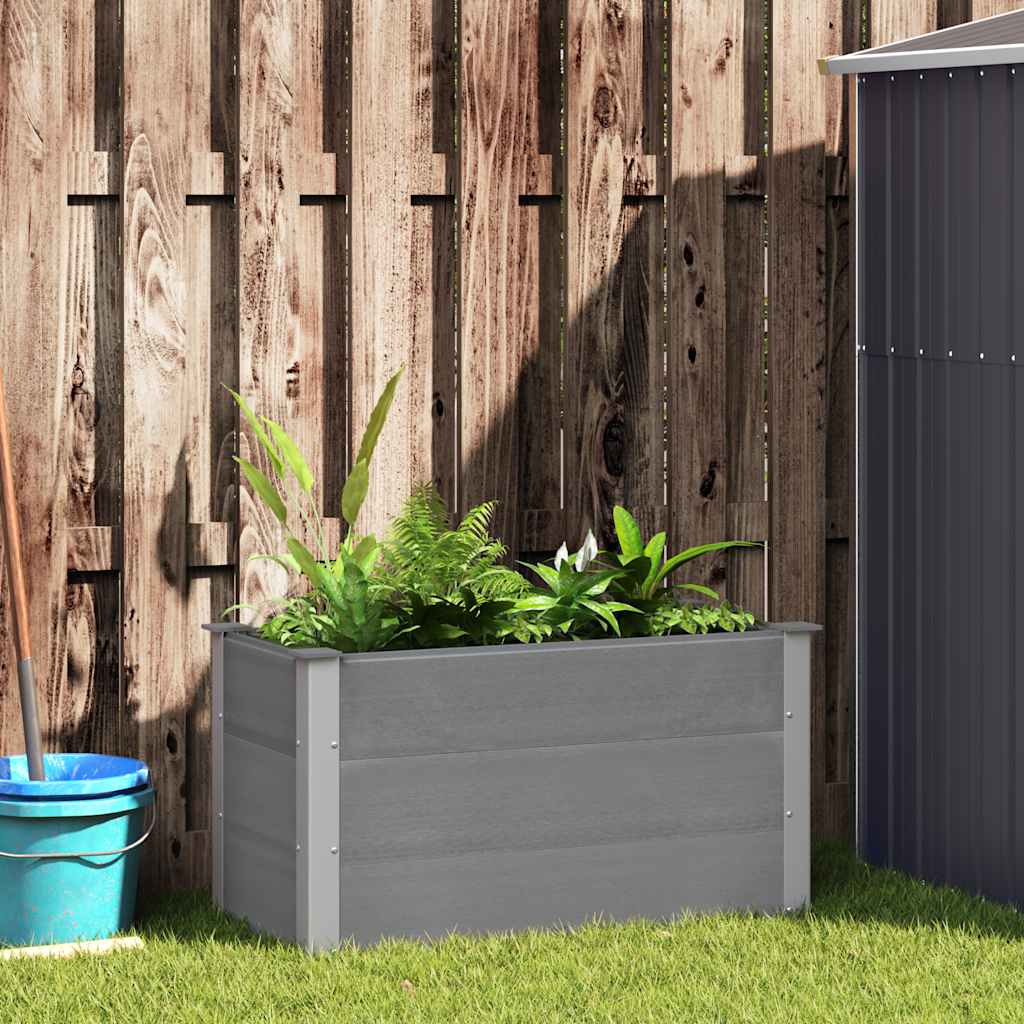 Garten-Hochbeet WPC 100 x 50 x 54 cm Grau