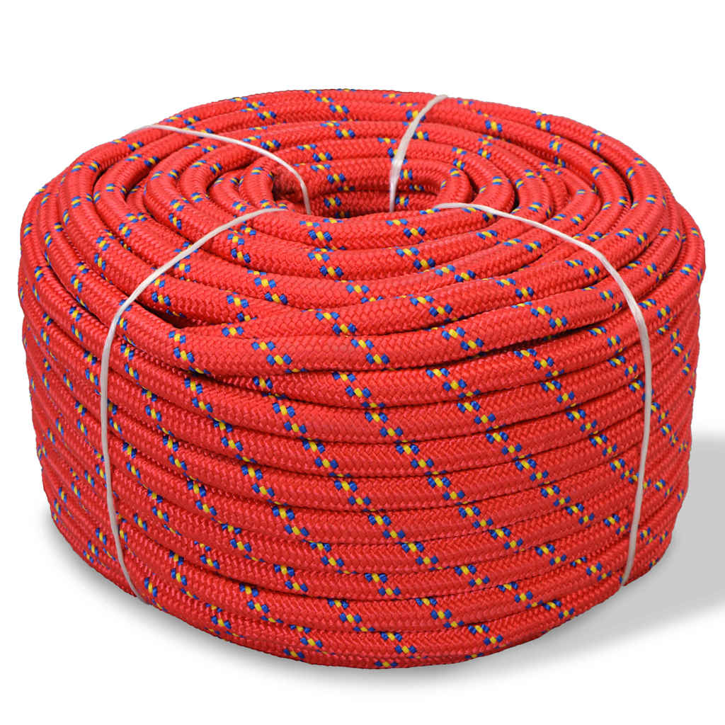Bootsseil Polypropylen 14 mm 250 m Rot