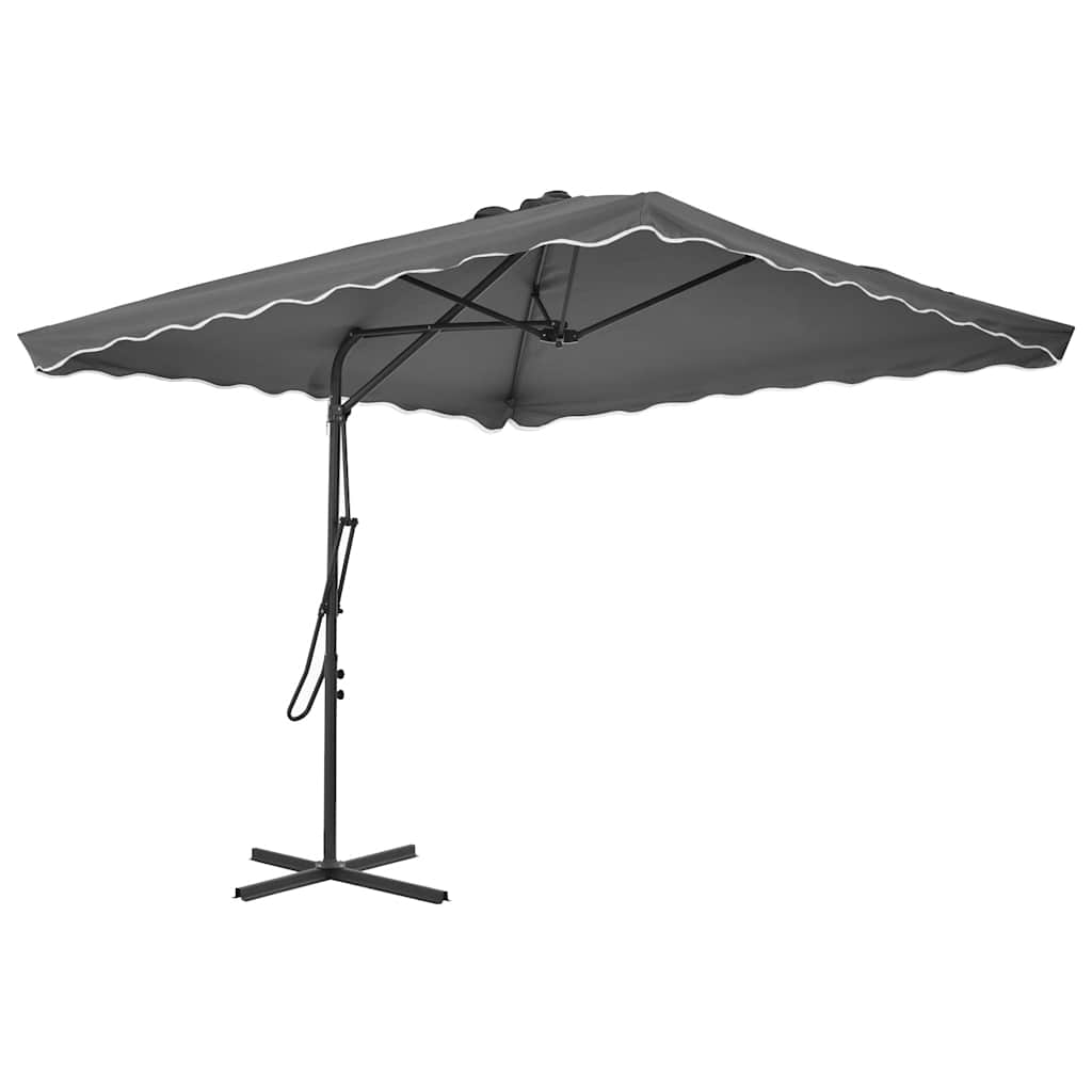 Sonnenschirm mit Stahl-Mast 250x250 cm Anthrazit