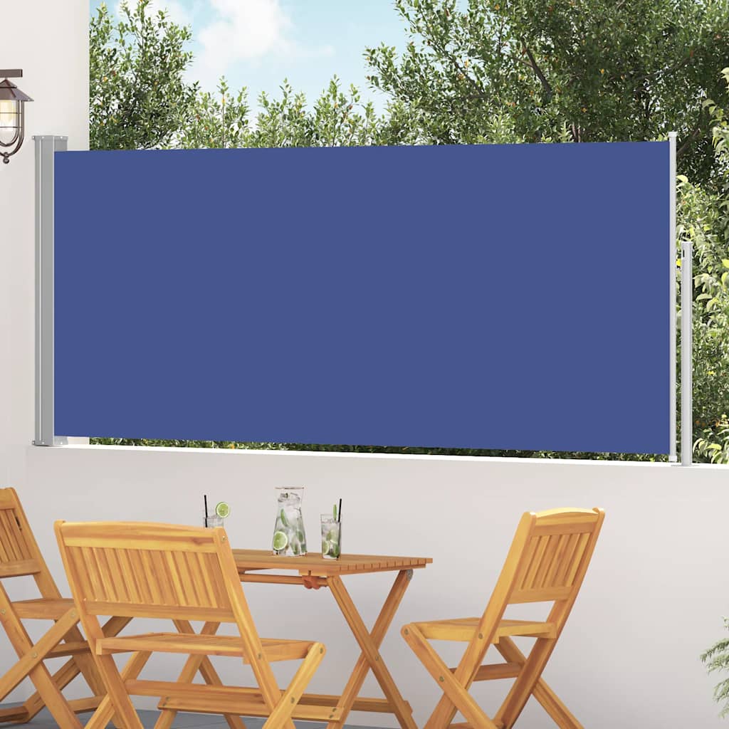 Ausziehbare Seitenmarkise 117×314 cm Blau