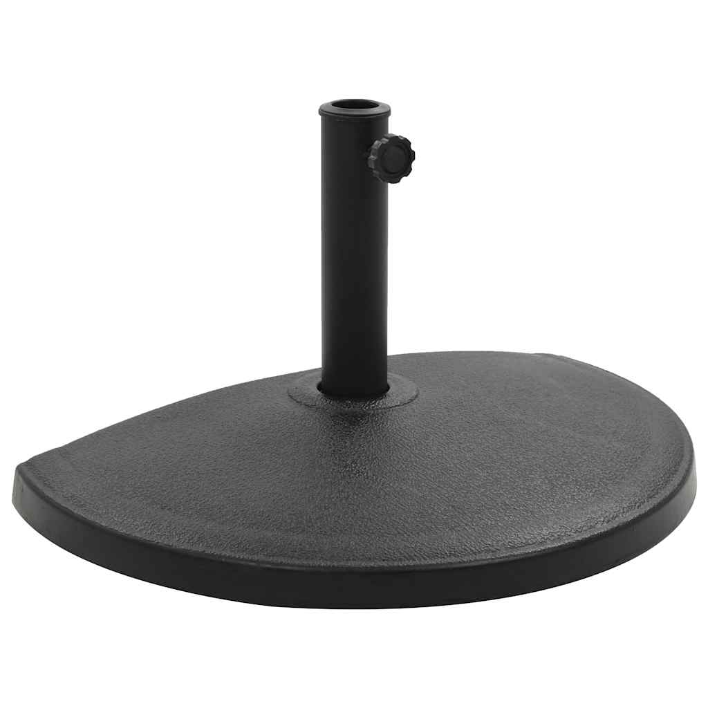 Sonnenschirmfuß Halbrund 15 kg Schwarz Polyharz