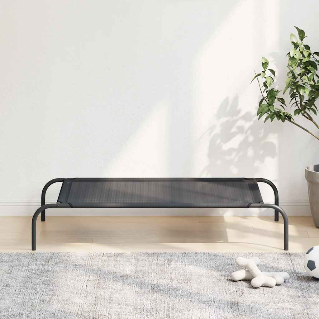 Erhöhtes Hundebett Schwarz L Textilene