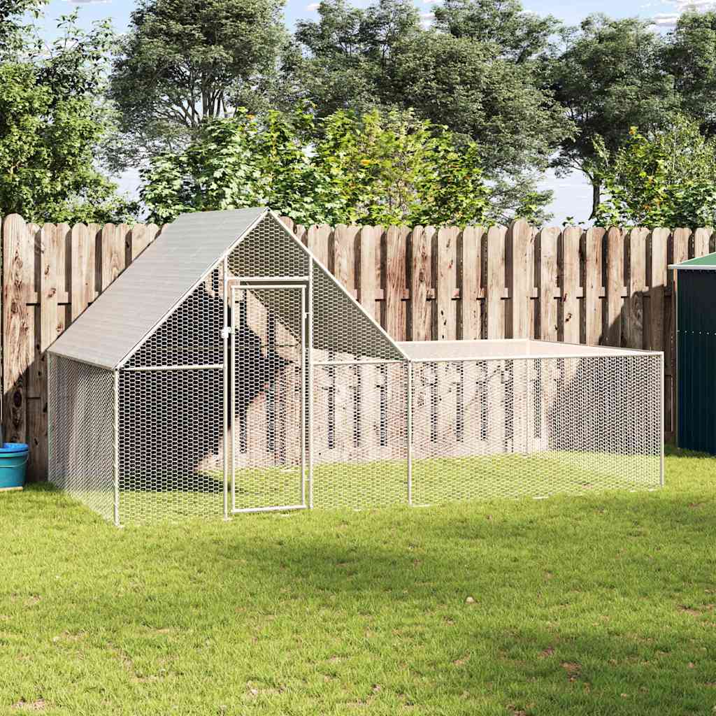 Hühnerstall 4x2x2 m Verzinkter Stahl
