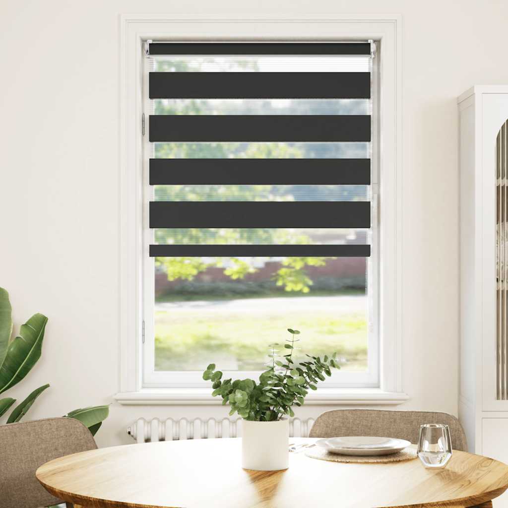 Zebra-Rollo 70,9 x 120 cm, Stoffbreite 66,7 cm, schwarz