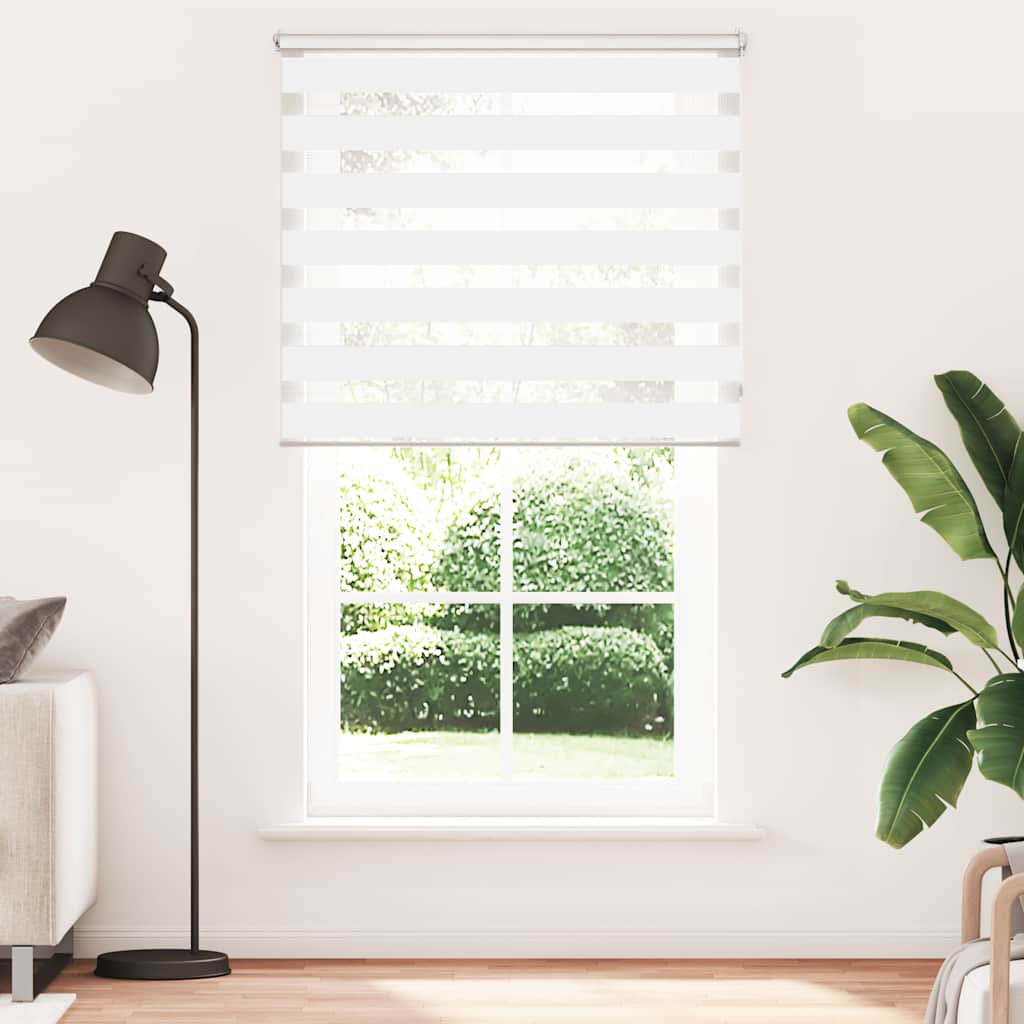 Zebra-Rollo 120,9 x 230 cm, Stoffbreite 116,7 cm, Weiß