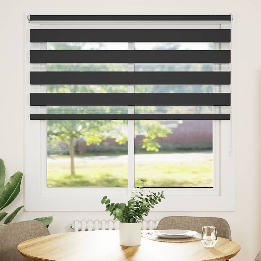 Zebra-Rollo 140,9 x 175 cm, Stoffbreite 136,7 cm, schwarz