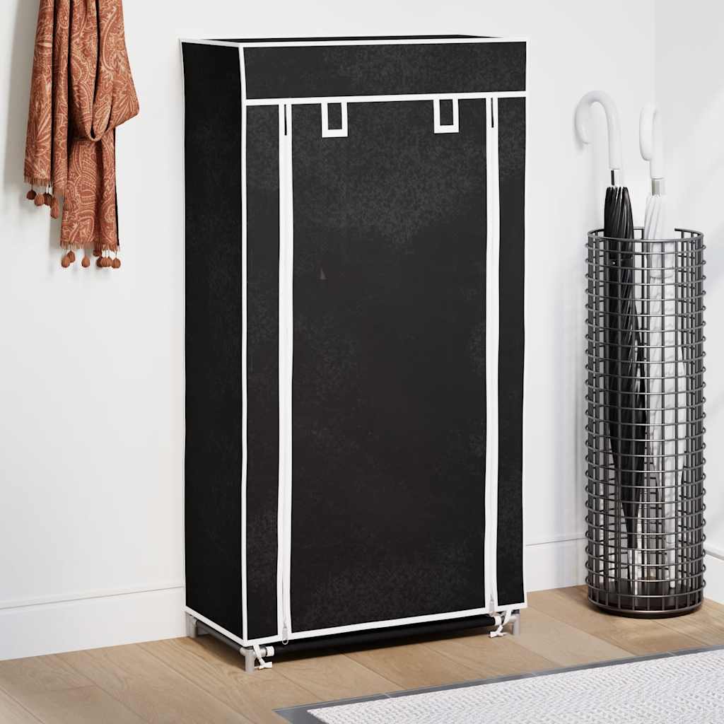 Schuhschrank Schuhregal Schuhablage 5 Schicht 58 x 28 x 106 cm Schwarz