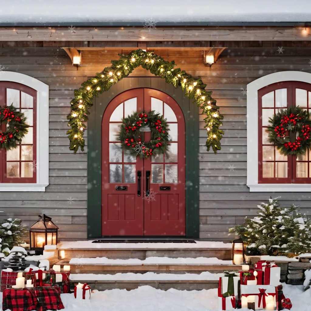 Weihnachtsgirlande mit LED-Lichtern 10 m