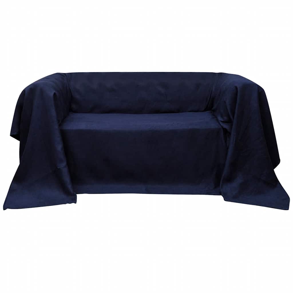 Tagesdecke Sofaueberwurf Micro-Suede Sofaueberwurf Tagesdecke Marineblau 210 x 280 cm