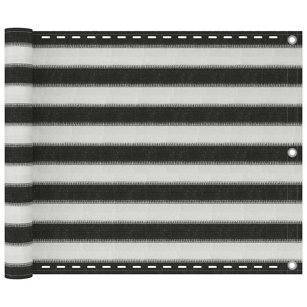 Balkonsichtschutz HDPE 75x400 cm anthrazit und weiß