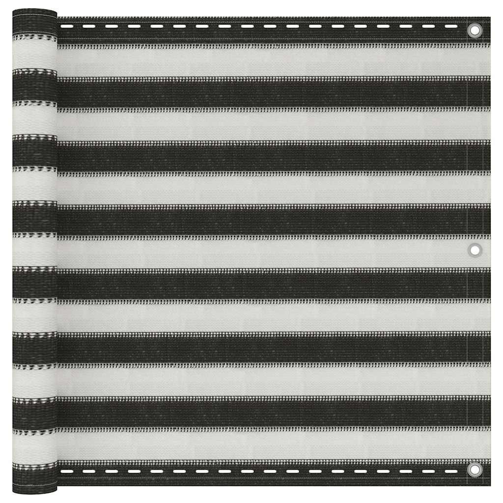 Balkonsichtschutz HDPE 90x600 cm anthrazit und weiß