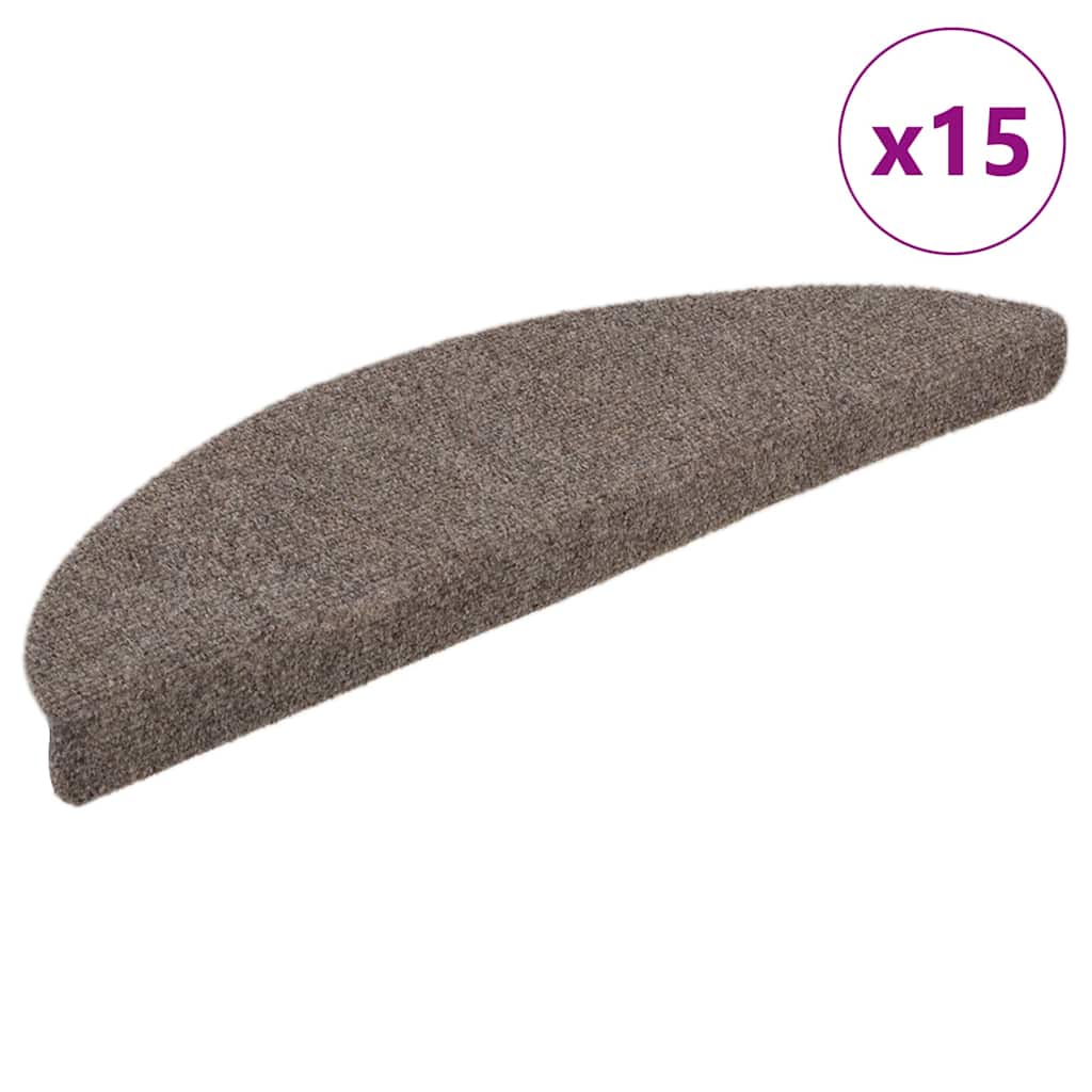 Stufenmatten Selbstklebend 15 Stk. 65x21x4 cm Beige Halbrund Groß