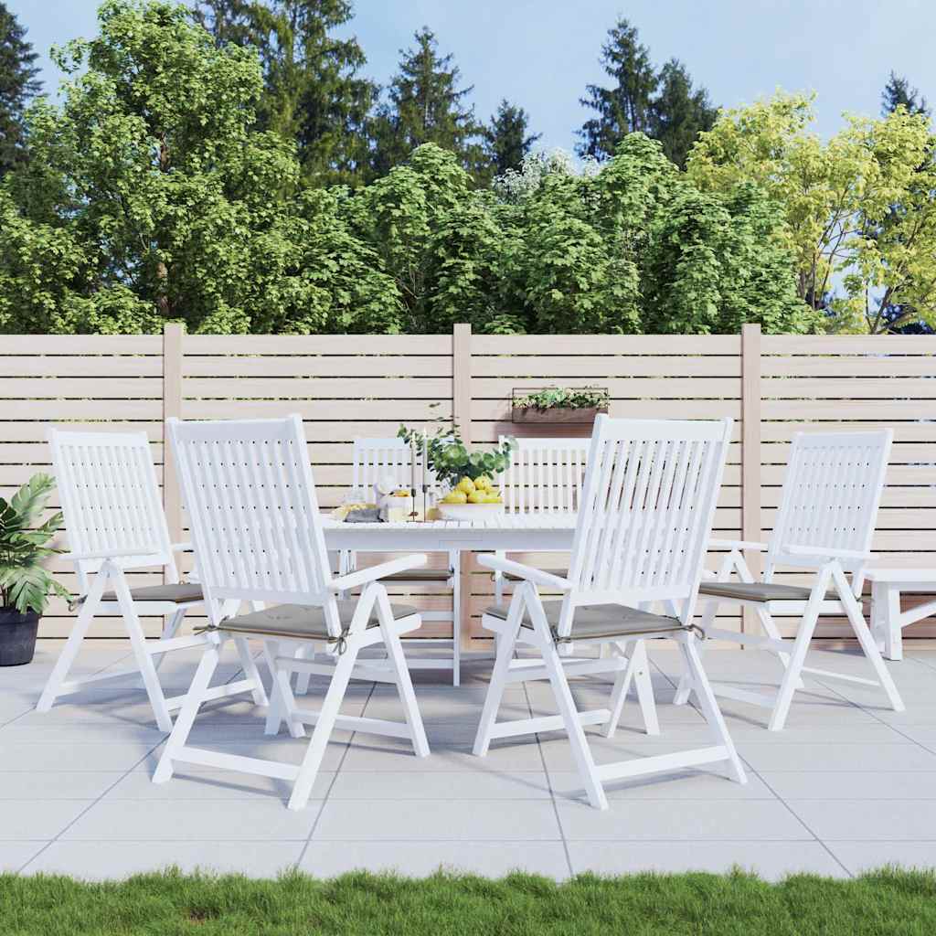 Gartenstuhl-Kissen 6 Stk. Grau 50x50x3 cm Oxford-Gewebe
