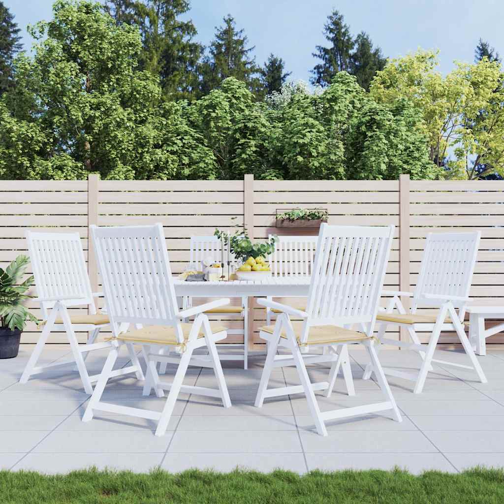 Gartenstuhl-Kissen 6 Stk. Beige 50x50x3 cm Oxford-Gewebe