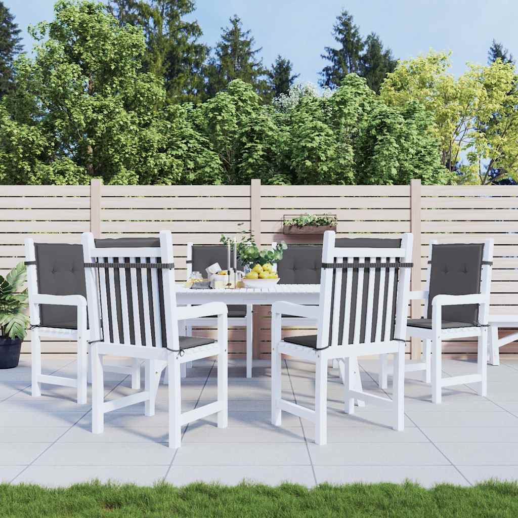 Gartenstuhlauflagen für Niedriglehner 6 Stk. Anthrazit