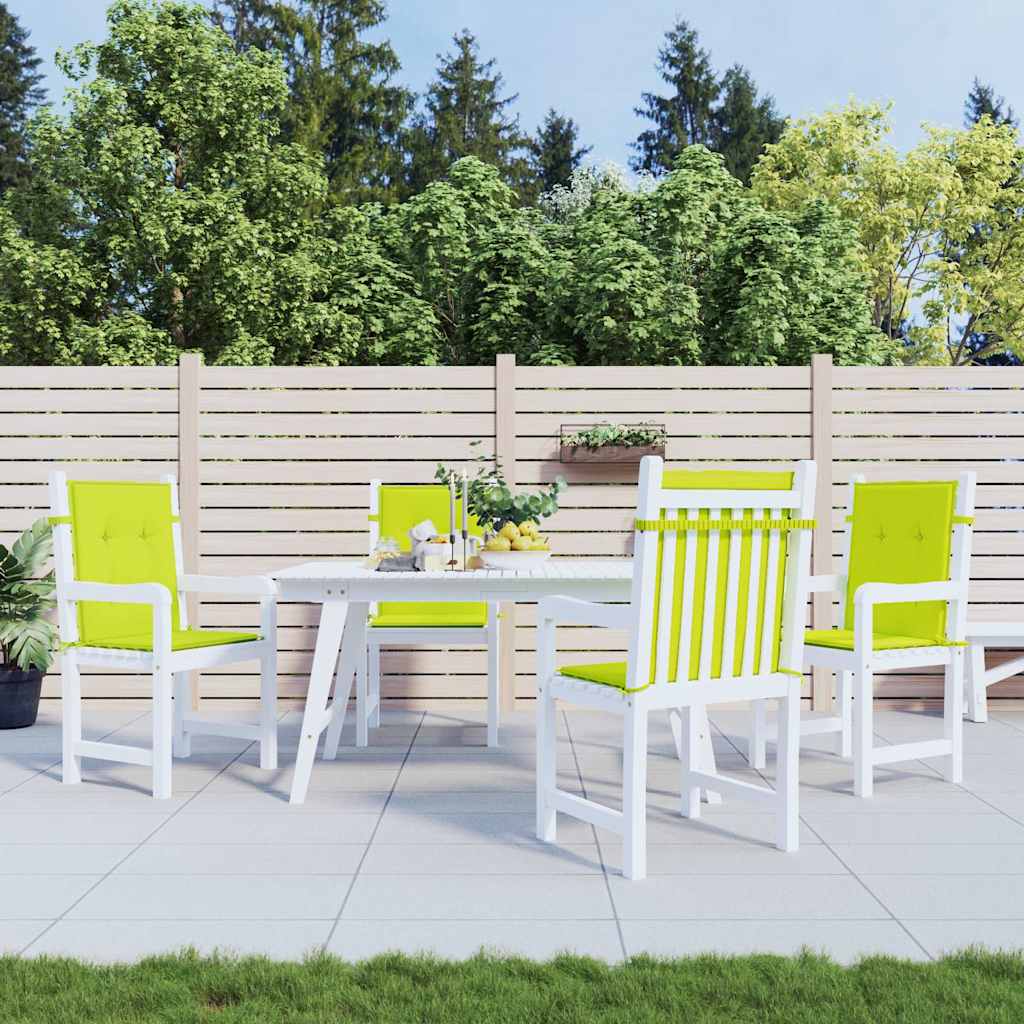 Gartenstuhlauflagen für Niedriglehner 4Stk Knallgrün 100x50x3cm