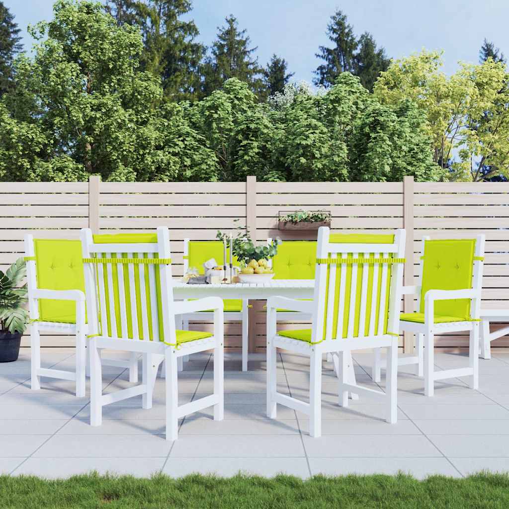 Gartenstuhlauflagen für Niedriglehner 6Stk Knallgrün 100x50x3cm
