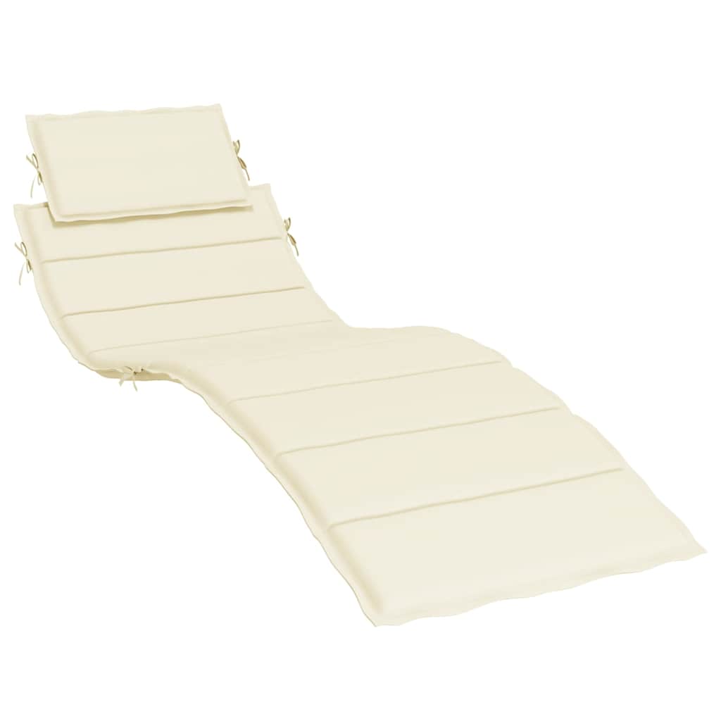 Sonnenliegen-Auflage Creme 186x58x4 cm Oxford-Gewebe