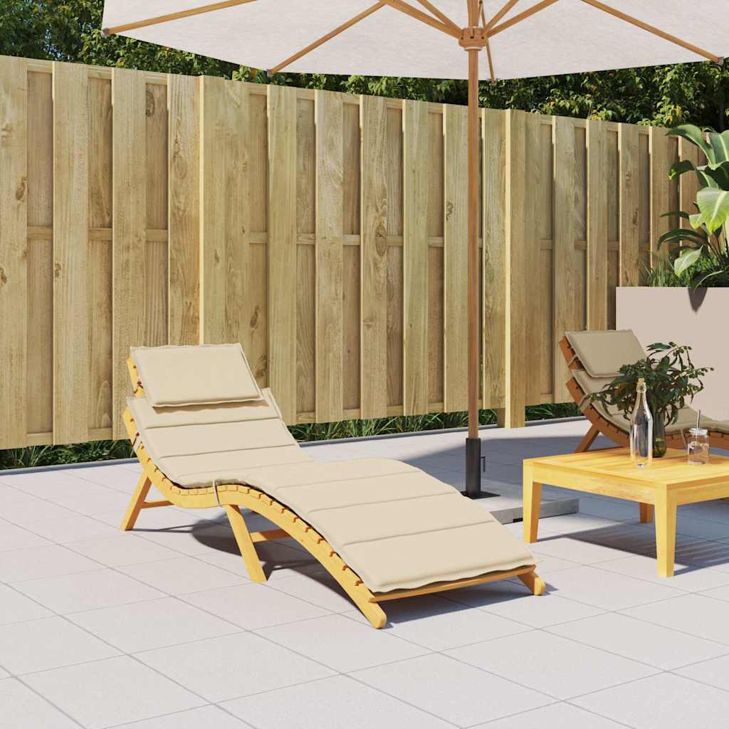 Sonnenliegen-Auflage Beige 186x58x4 cm Oxford-Gewebe