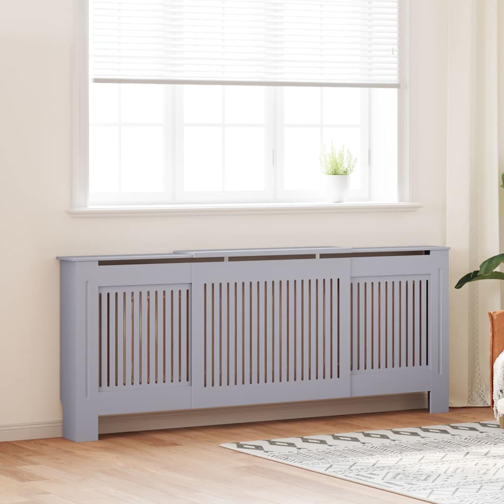MDF Heizkörperverkleidung Grau 205 cm