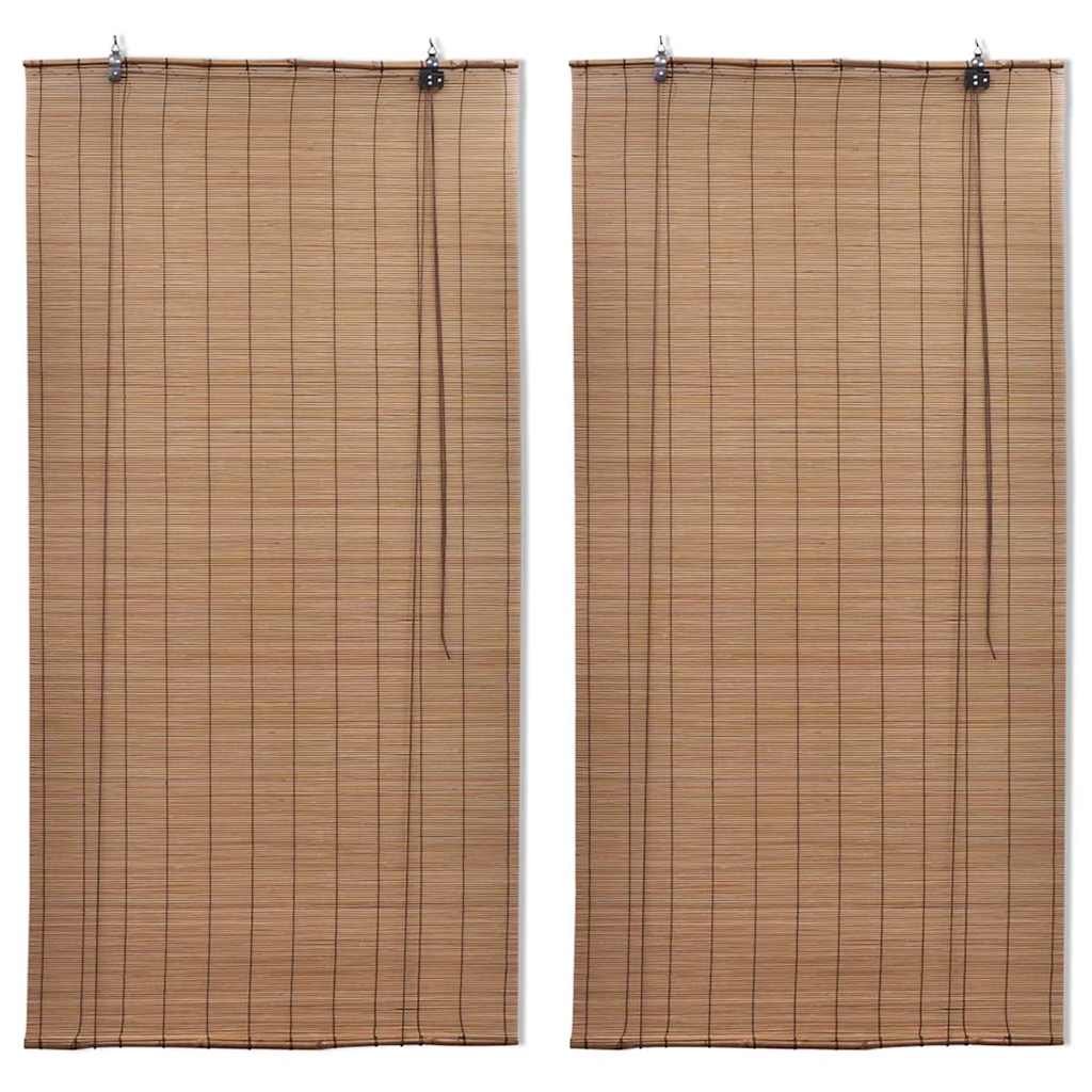 Bambusrollos 2 Stk. 150x220 cm Braun