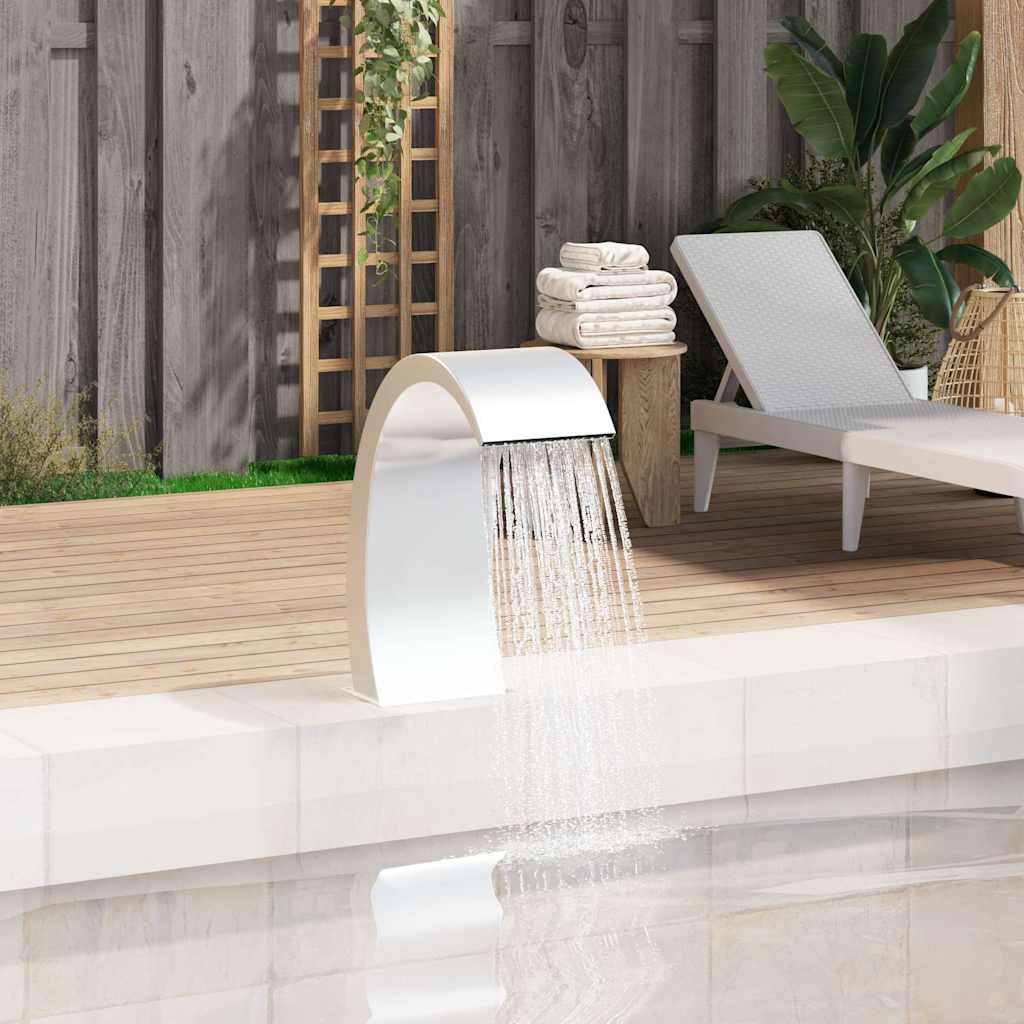 Pool-Wasserfall 22x60x70 cm Edelstahl 304