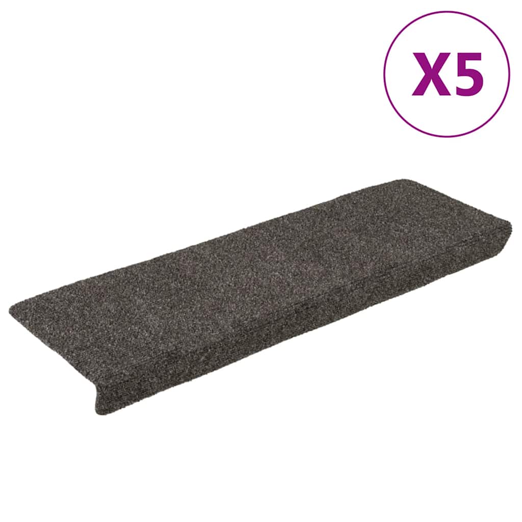 Stufenmatten Selbstklebend 5 Stk. 65x21x4 cm Anthrazit Rechteckiger Rand