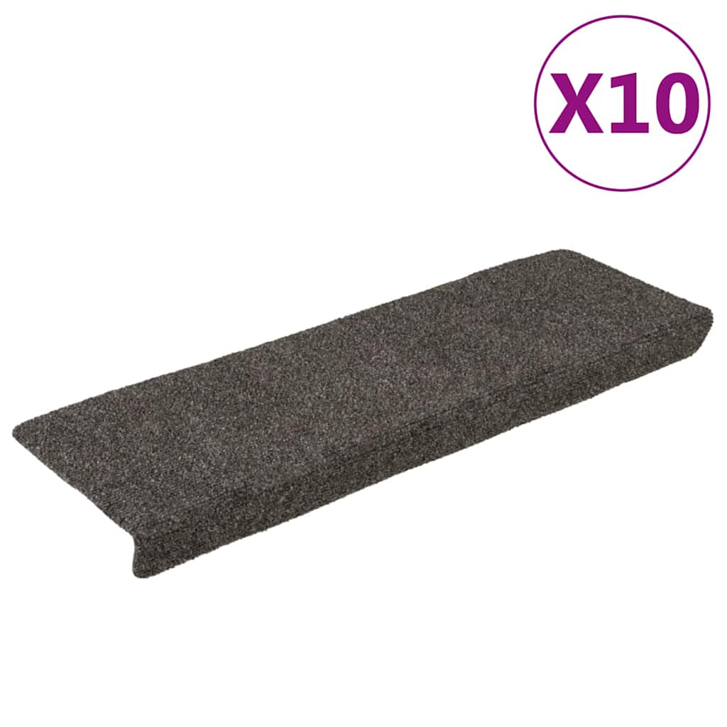 Stufenmatten Selbstklebend 10 Stk. 65x21x4 cm Anthrazit Rechteckiger Rand