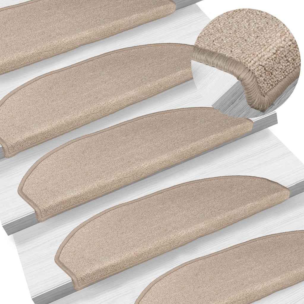 Stufenmatten 10 Stk. 56x17x3 cm Taupe Halbrund