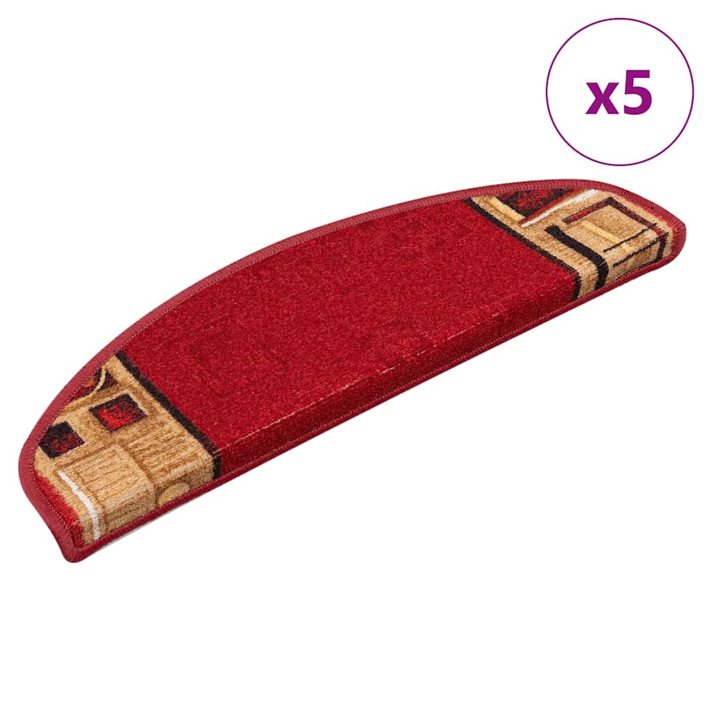 Stufenmatten Selbstklebend 5 Stk. 65x21x4 cm Rot
