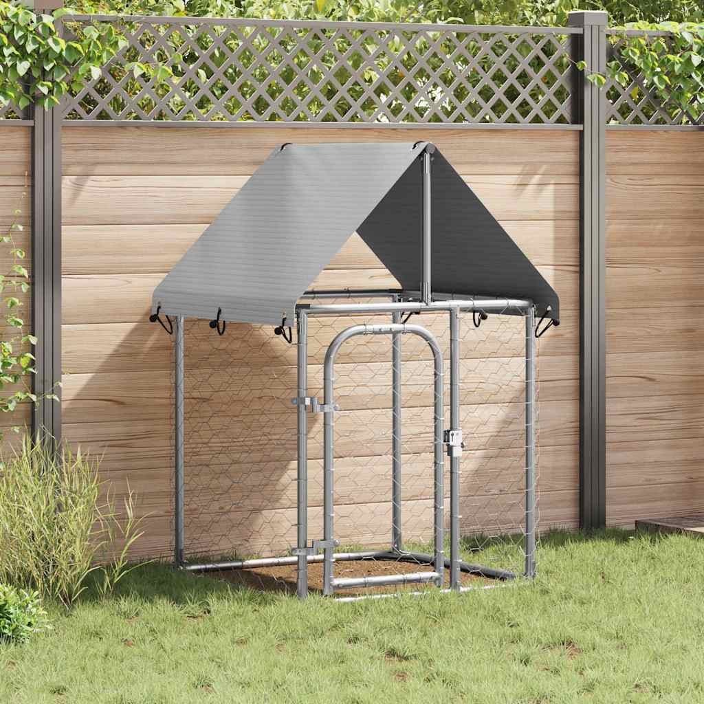 Outdoor-Hundezwinger mit Dach 100x100x150 cm