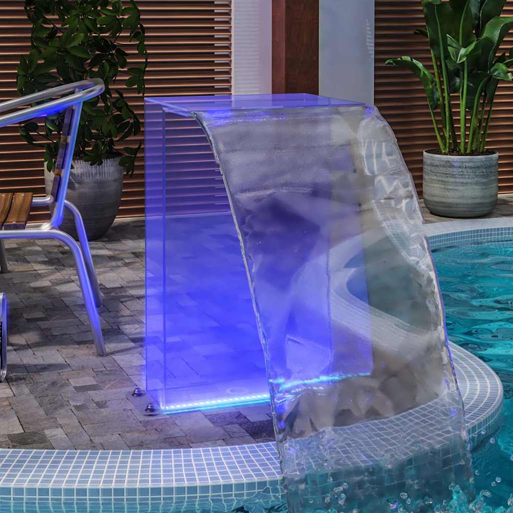 Wasserfall-Element mit RGB-LEDs Acryl 51 cm