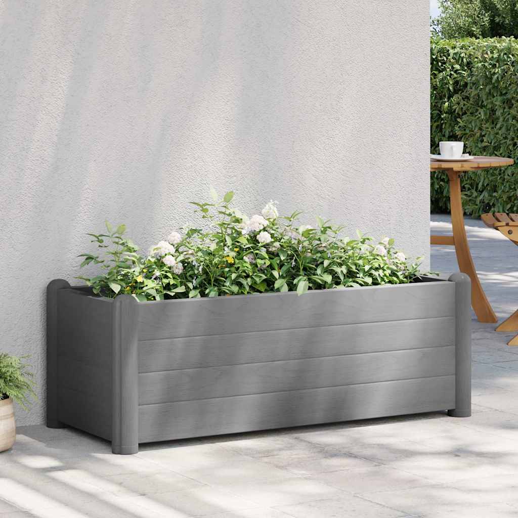 Garten-Hochbeet PP Steingrau 100x43x35 cm