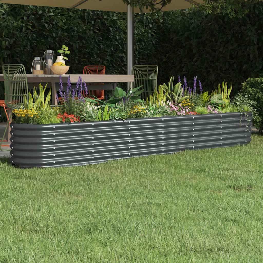 Hochbeet Verzinkter Stahl 260x40x36 cm Anthrazit