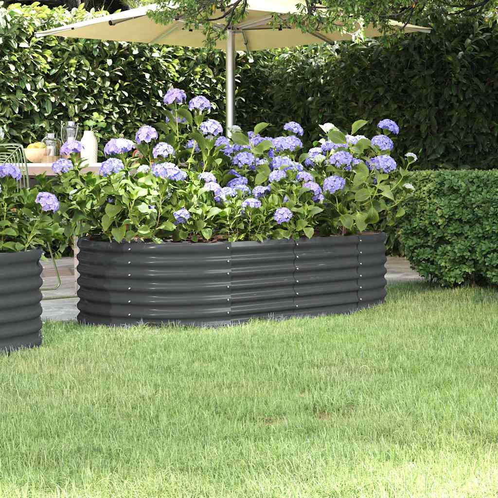 Hochbeet Verzinkter Stahl 152x80x36 cm Anthrazit