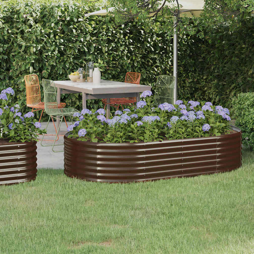 Hochbeet Verzinkter Stahl 175x100x36 cm Braun