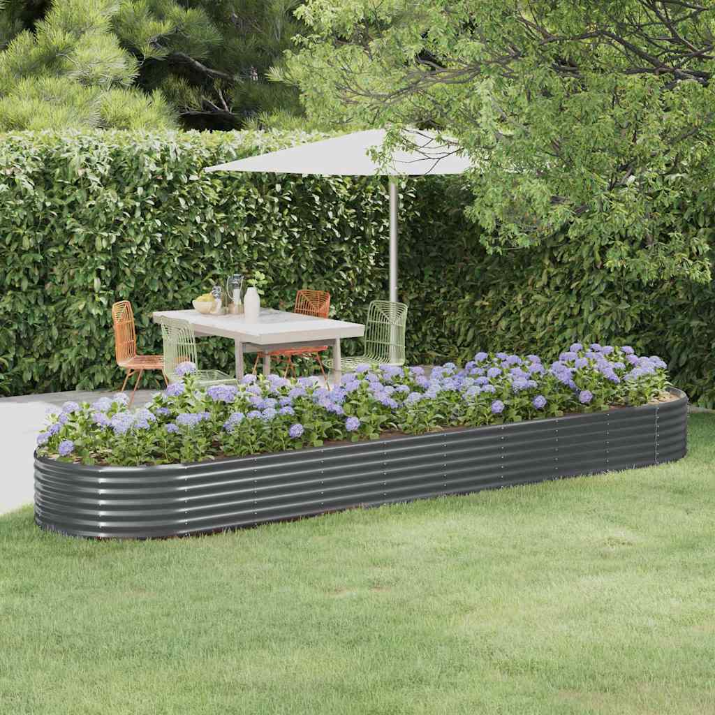 Hochbeet Verzinkter Stahl 396x100x36 cm Anthrazit