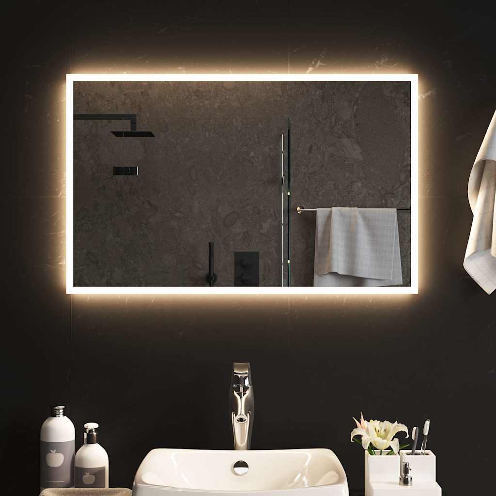 LED-Badspiegel 80x50 cm