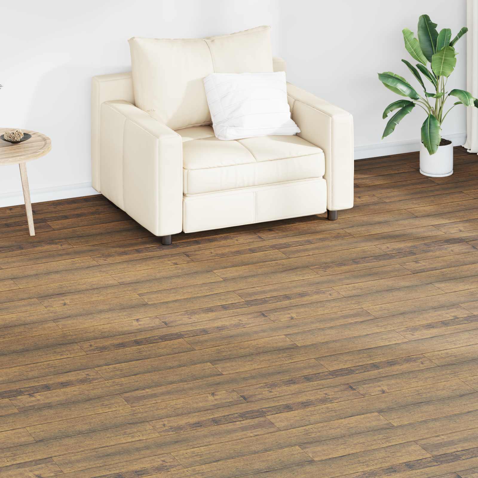 Bodenplanken Walnussbraun 2,51 m² 18 Stk. PVC