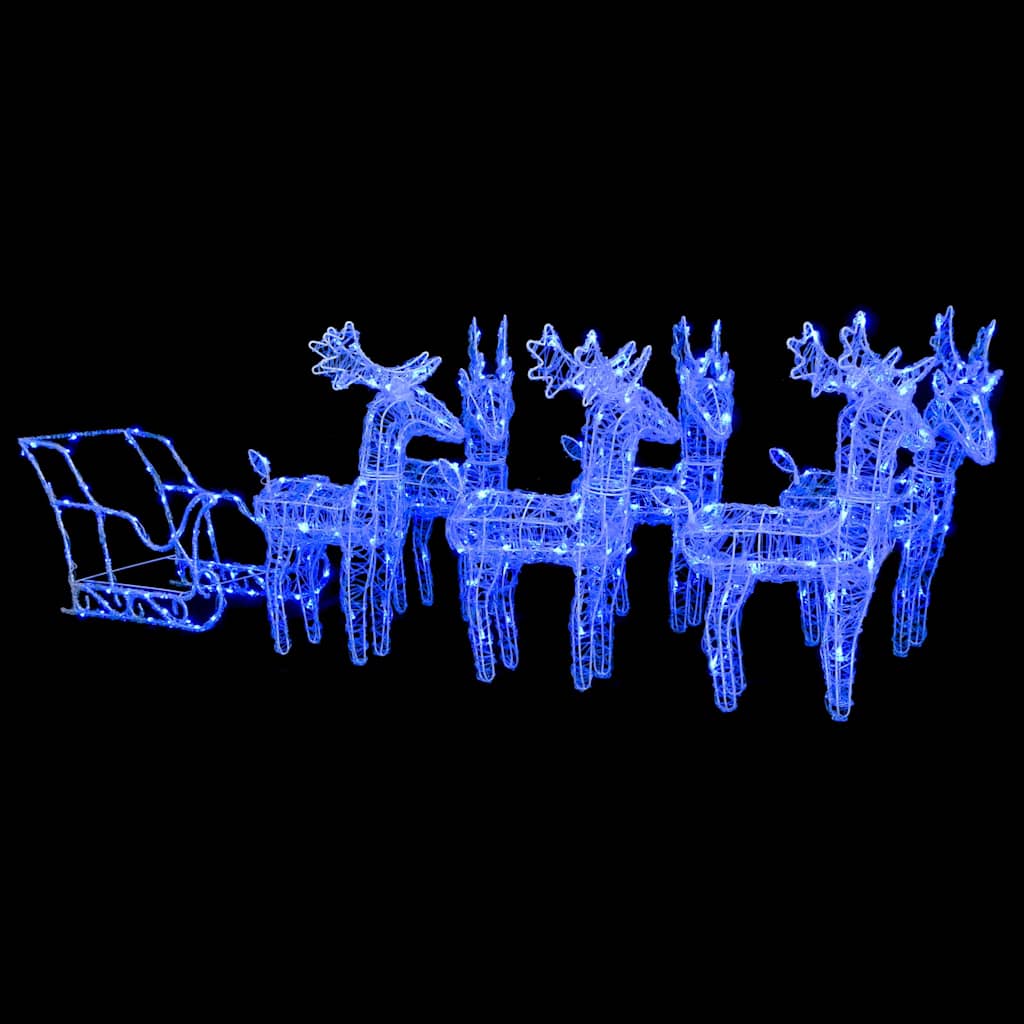 Rentiere Schlitten Weihnachtsdekoration 320 LEDs Acryl