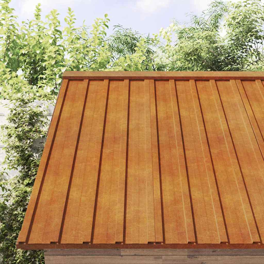 Dachplatten 12 Stk. Rostig 80x44 cm Cortenstahl