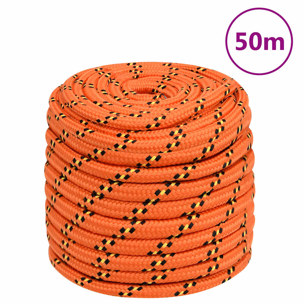 Bootsseil Orange 16 mm 50 m Polypropylen