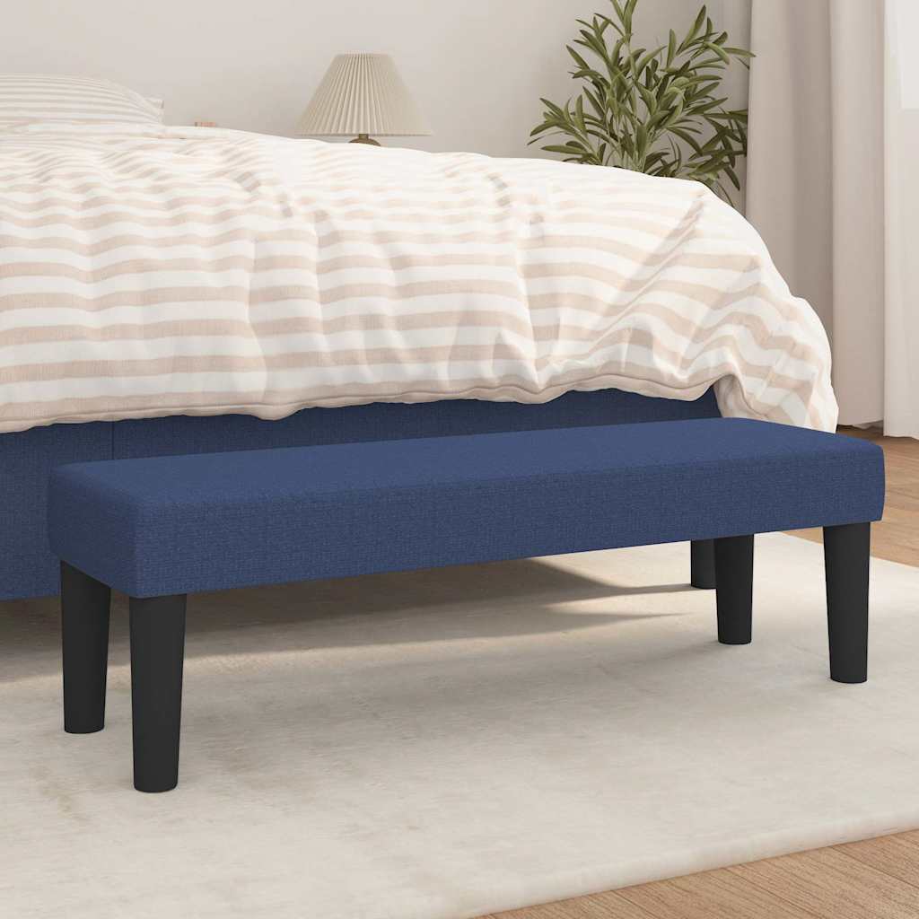 Sitzbank Blau 100x30x30 cm Stoff
