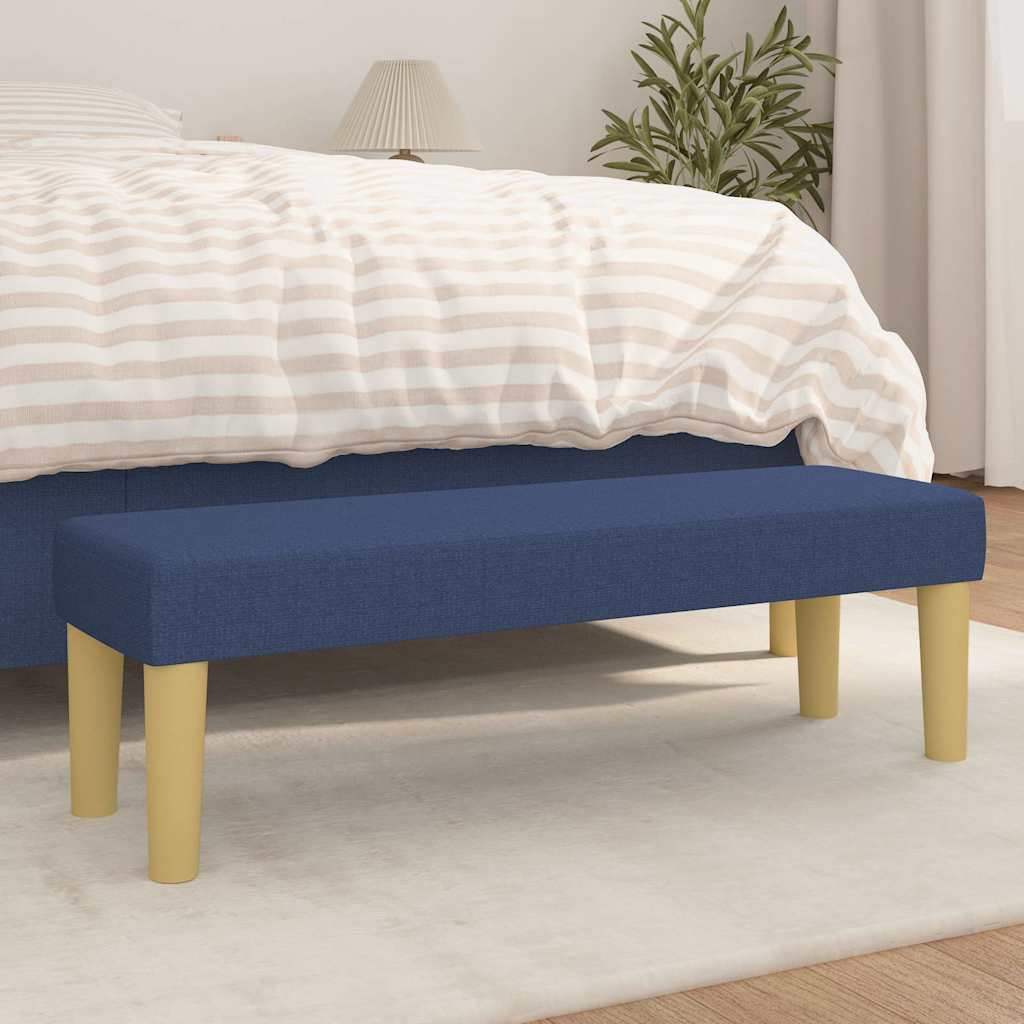 Sitzbank Blau 100x30x30 cm Stoff