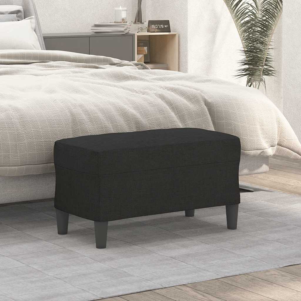 Sitzbank Schwarz 70x35x41 cm Stoff