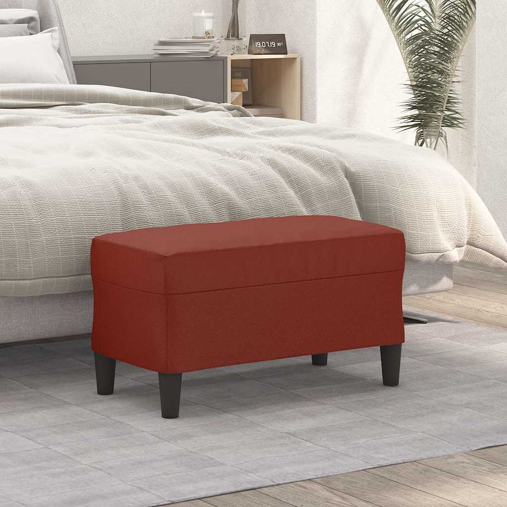Sitzbank Weinrot 70x35x41 cm Kunstleder